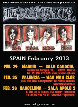 Dogs D'Amour-Cartel Gira Española 2013