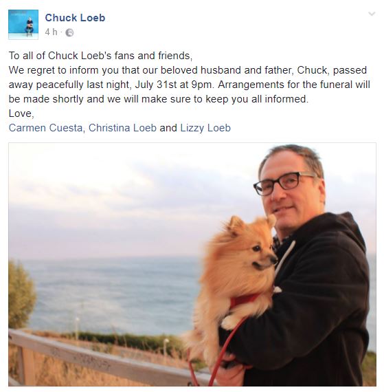 Chuck Loeb FB despedida