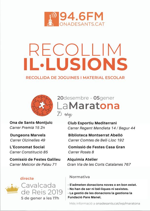 MaratOna 2019 puntos de recogida