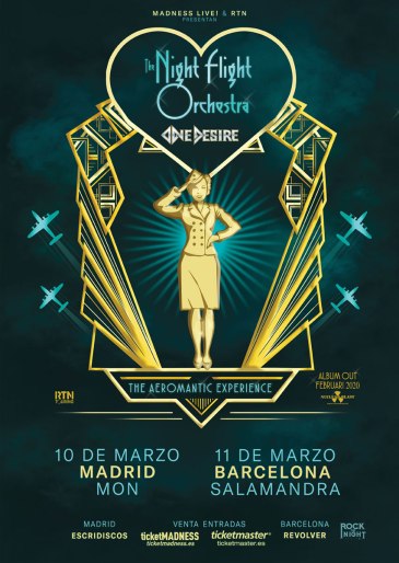 The Night Flight Orchestra Spain Tour 2020