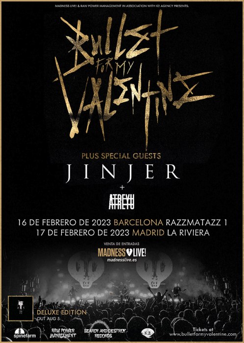 bullet for my valentine spain tour 2022