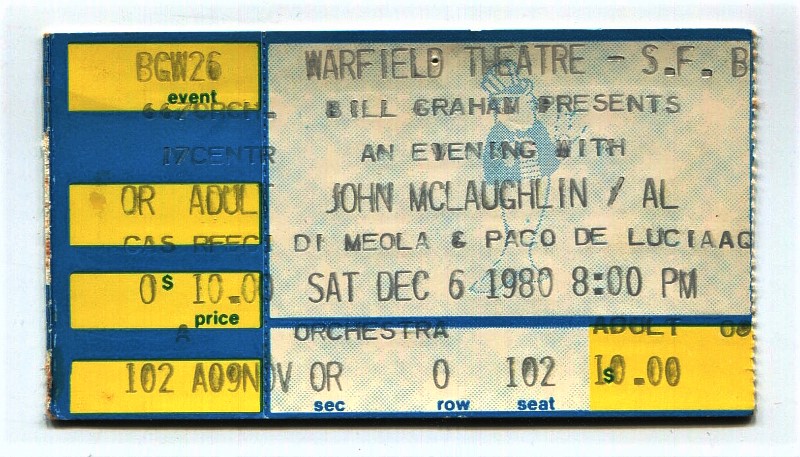 saturday night in SF ticket